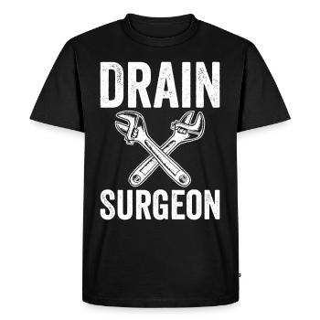 Mécanicien d’égouts Mécanicien sanitaire - T-shirt Premium bio Homme - noir - Devant - Nico (187cm)