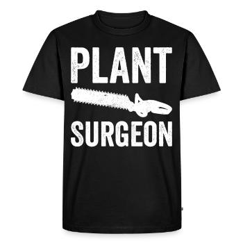 Plant Surgeon Gardening Gardener Plants - Men's Premium Organic T-Shirt - black - Front - Nico (187cm)