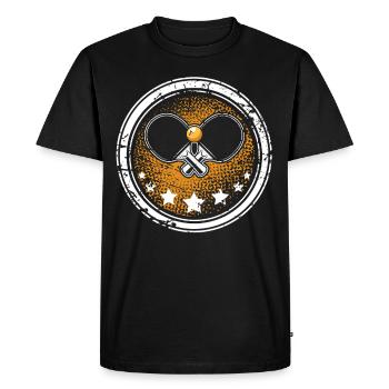 Ping-pong - T-shirt Premium bio Homme - noir - Devant - Nico (187cm)