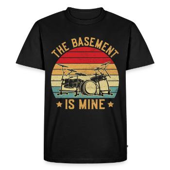 Agriculture Drôle de jeu de mots Coq de volaille - T-shirt Premium bio Homme - noir - Devant - Nico (187cm)