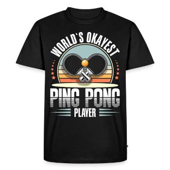 Table Tennis Ping Pong - T-shirt Premium bio Homme - noir - Devant - Nico (187cm)