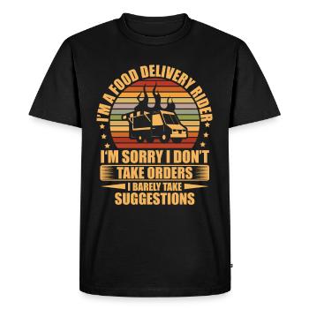 Je suis chauffeur pour la livraison de - T-shirt Premium bio Homme - noir - Devant - Nico (187cm)
