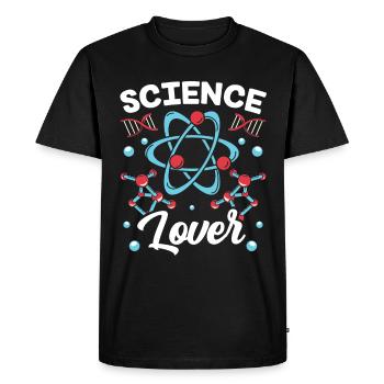 Lovers of Science Sayings Team Science - Men's Premium Organic T-Shirt - black - Front - Nico (187cm)