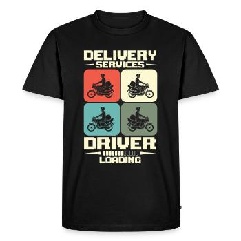 Delivery service driver delivery delivery of - Men's Premium Organic T-Shirt - black - Front - Nico (187cm)