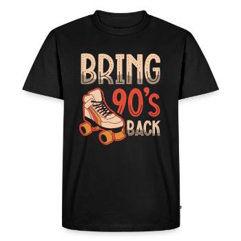 Ramenez les années 90. Années quatre-vingt-dix - T-shirt Premium bio Homme - noir - Devant - Nico (187cm)