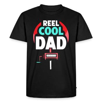Reel Cool Papa Angler Pêche Pêcheur Pêche - T-shirt Premium bio Homme - noir - Devant - Nico (187cm)
