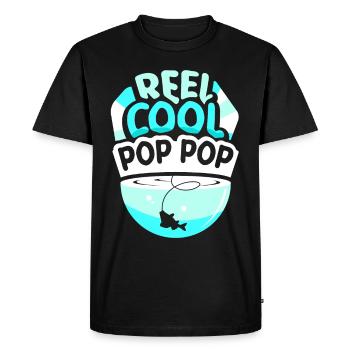 Reel Cool Grandpa Fishing Fisherman Angler Fishing - T-shirt Premium bio Homme - noir - Devant - Nico (187cm)