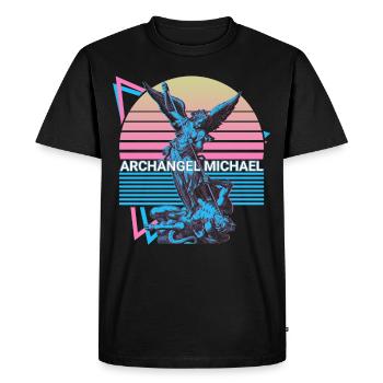 Archange Michel - T-shirt Premium bio Homme - noir - Devant - Nico (187cm)