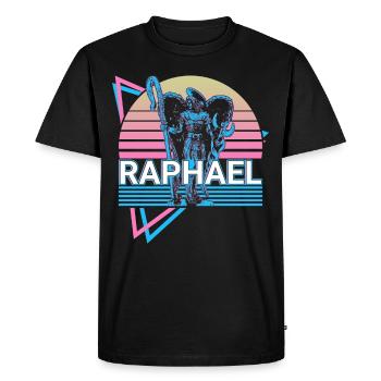 Raphaël Archange Rétro - T-shirt Premium bio Homme - noir - Devant - Nico (187cm)