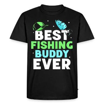Best Fishing Buddy Fishing Friend Fishing Fishing - Men's Premium Organic T-Shirt - black - Front - Nico (187cm)