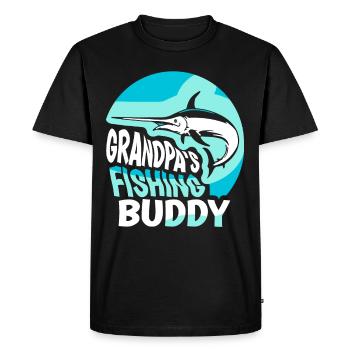 Le compagnon de pêche du grand-père pêcheur ami pêcheur pêche - T-shirt Premium bio Homme - noir - Devant - Nico (187cm)