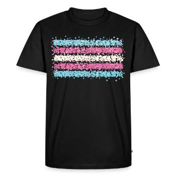Drapeau transsexuel transsexuel transgenre - T-shirt Premium bio Homme - noir - Devant - Nico (187cm)