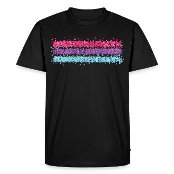 Bisexualité bisexuelle Drapeau gay gay - T-shirt Premium bio Homme - noir - Devant - Nico (187cm)