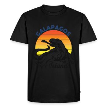 Lézard Galapagos Îles Équateur Parc national d’Ozea - T-shirt Premium bio Homme - noir - Devant - Nico (187cm)