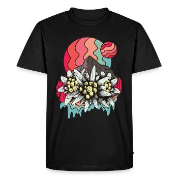 Alpes d’automne Randonnée Montagnes Edelweiss Randonnée Schwe - T-shirt Premium bio Homme - noir - Devant - Nico (187cm)