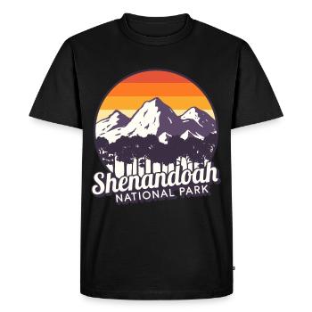 Parc national de Shenandoah Souvenir Virginia Mountain Wall - T-shirt Premium bio Homme - noir - Devant - Nico (187cm)