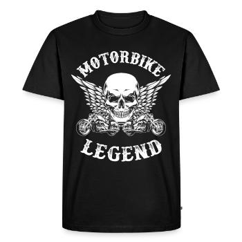Drôle de crâne LMAO Mort Cauchemar Peur Squelette - T-shirt Premium bio Homme - noir - Devant - Nico (187cm)