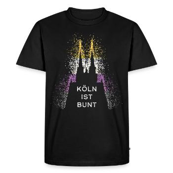Cathédrale de Cologne Cologne Kölle Asexualité asexuée - T-shirt Premium bio Homme - noir - Devant - Nico (187cm)
