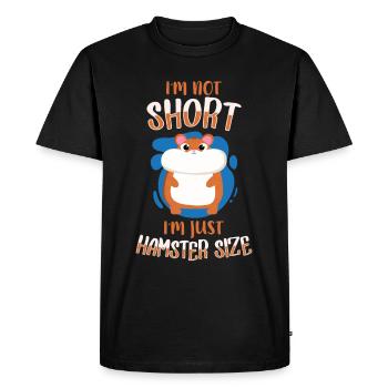 I M Not Short I M Just Hasmter Size - Men's Premium Organic T-Shirt - black - Front - Nico (187cm)