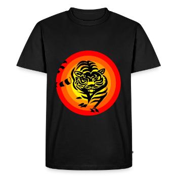 Tigre - T-shirt Premium bio Homme - noir - Devant - Nico (187cm)