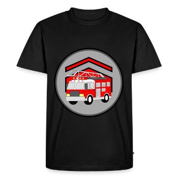 Fire engine - Men's Premium Organic T-Shirt - black - Front - Nico (187cm)