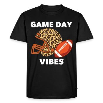 American Football Player Game Day Vibes - Men's Premium Organic T-Shirt - black - Front - Nico (187cm)