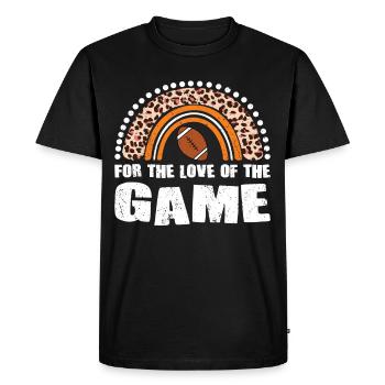 Joueur de football américain pour l’amour du jeu - T-shirt Premium bio Homme - noir - Devant - Nico (187cm)
