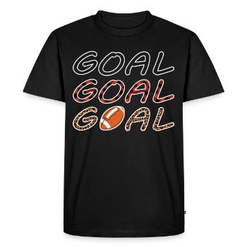American Football Player Goal Goal Goal Sarcastic - Men's Premium Organic T-Shirt - black - Front - Nico (187cm)