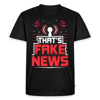 These are fake news Press freedom Press law - Men's Premium Organic T-Shirt - black - Front - Nico (187cm)