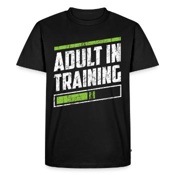 Adult In Education Adult Birthday - Men's Premium Organic T-Shirt - black - Front - Nico (187cm)