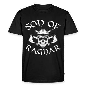 Viking Ragnar Odin Valhalla Warriors Mythology - Men's Premium Organic T-Shirt - black - Front - Nico (187cm)