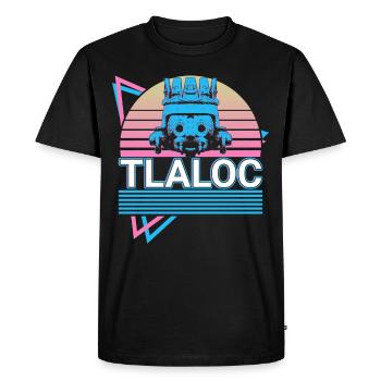 Tlaloc Aztec Dieu de la Pluie Rétro - T-shirt Premium bio Homme - noir - Devant - Nico (187cm)