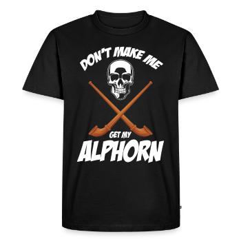 Obtenir mon cor des Alpes de Alpen Musikinstrum - T-shirt Premium bio Homme - noir - Devant - Nico (187cm)