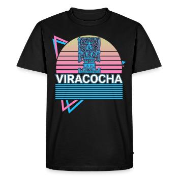 Viracocha Inca Rétro - T-shirt Premium bio Homme - noir - Devant - Nico (187cm)
