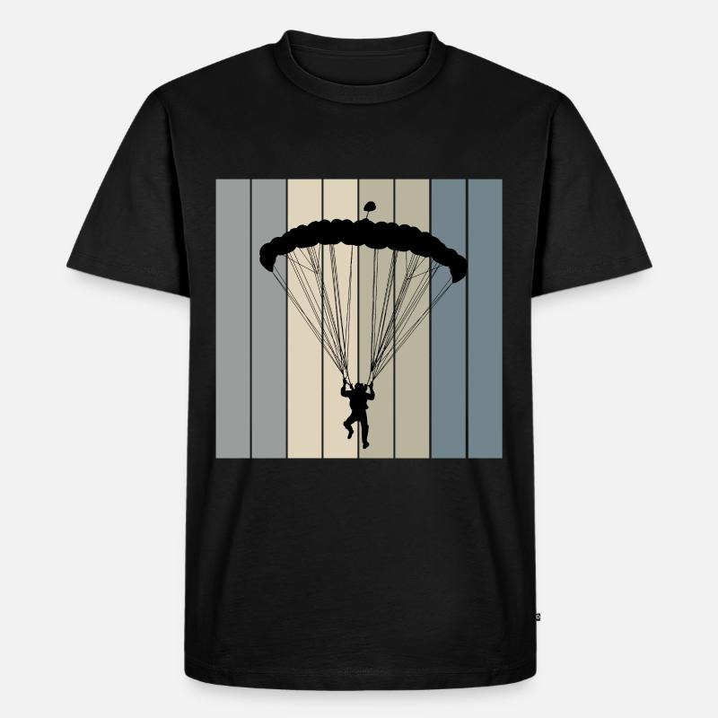 Fallschirmspringen - Männer Premium Bio T-Shirt - Schwarz