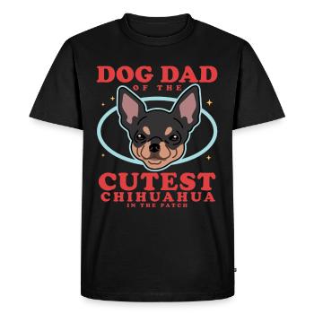 Chihuahua Dad Dog Owner Dogs Gift - Men's Premium Organic T-Shirt - black - Front - Nico (187cm)