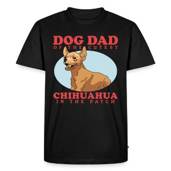 Chihuahua Dad | Dog Owner Dogs Gift - Men's Premium Organic T-Shirt - black - Front - Nico (187cm)