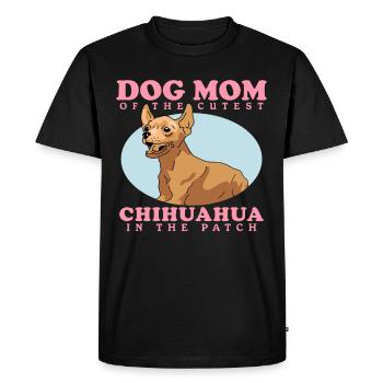 Chihuahua Mom | Dog Owner Dogs Gift - Men's Premium Organic T-Shirt - black - Front - Nico (187cm)
