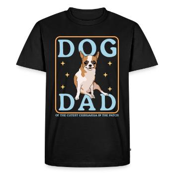 Chihuahua Dad Dog Owner Dog Papa Gift - Men's Premium Organic T-Shirt - black - Front - Nico (187cm)