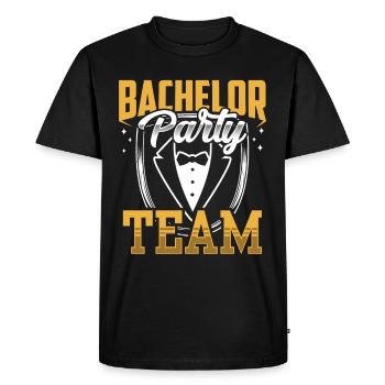 Bachelor Party Team Bachelor Bride - Men's Premium Organic T-Shirt - black - Front - Nico (187cm)