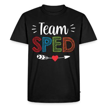 Équipe Profession d’éducateur spécialisé Enseignant en éducation spécialisée - T-shirt Premium bio Homme - noir - Devant - Nico (187cm)