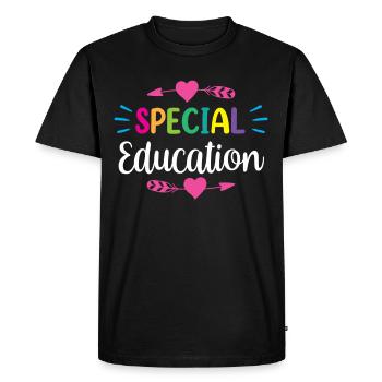 Enseignants en éducation spécialisée Profession d’éducateur spécialisé - T-shirt Premium bio Homme - noir - Devant - Nico (187cm)