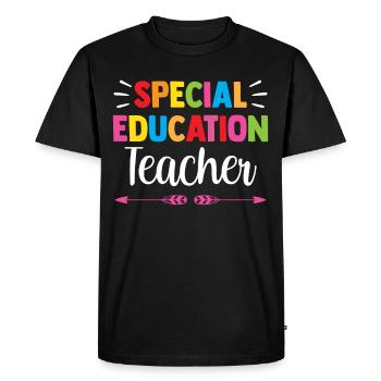 Enseignante ou enseignant en éducation spécialisée Profession d’éducateur spécialisé - T-shirt Premium bio Homme - noir - Devant - Nico (187cm)