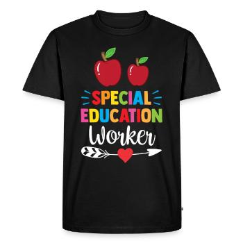 Travailleurs de l’éducation spécialisée Enseignants en éducation spécialisée - T-shirt Premium bio Homme - noir - Devant - Nico (187cm)