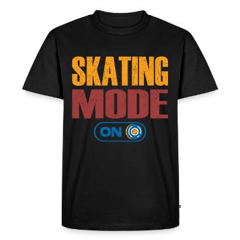 Mode de patinage rétro sur le skateboarder garçons filles - T-shirt Premium bio Homme - noir - Devant - Nico (187cm)