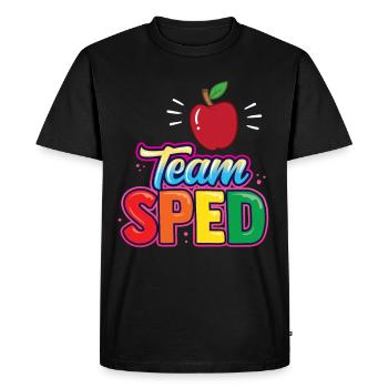 Équipe Éducateur spécialisé Profession Éducation spécialisée - T-shirt Premium bio Homme - noir - Devant - Nico (187cm)