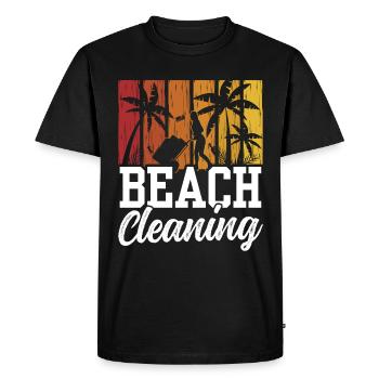 Beach Cleaning Beach Beaches Beach Clean Up - Men's Premium Organic T-Shirt - black - Front - Nico (187cm)
