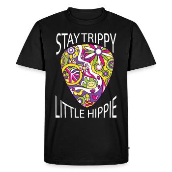 Hippie Peace Love Freedom Peace Sign - T-shirt Premium bio Homme - noir - Devant - Nico (187cm)