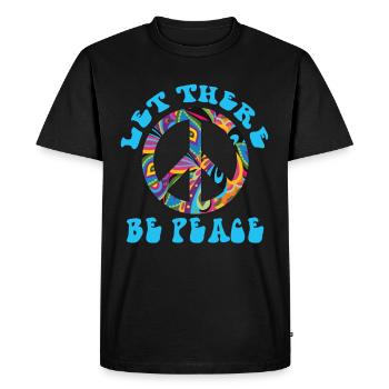 Signe de paix amour liberté paix hippie et - T-shirt Premium bio Homme - noir - Devant - Nico (187cm)