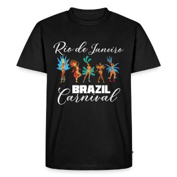 Carnaval de Rio Rio de Janeiro Célébration au Brésil - T-shirt Premium bio Homme - noir - Devant - Nico (187cm)